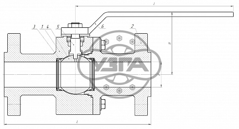 Кран шаровой разборный с уплотнением «металл-металл»  Dn32 Pn100 12Х18Н10Т